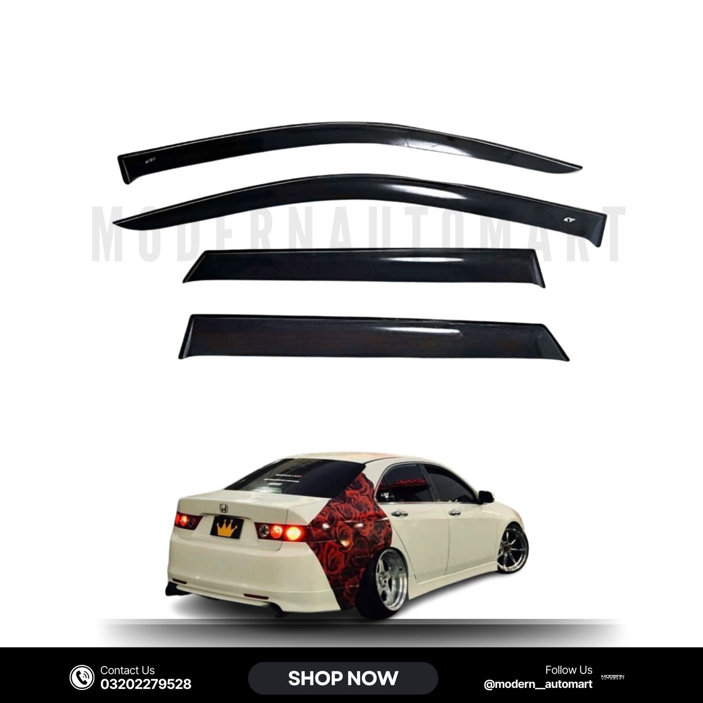Honda Accord CL7–CL9 High Quality TXR Sun Visors – 4 Piece Set