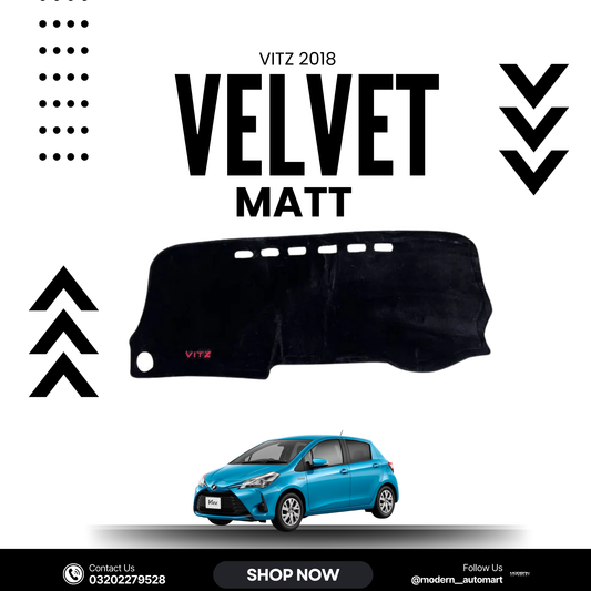 Toyota Vitz 2018 High Quality Velvet Dashboard Mat