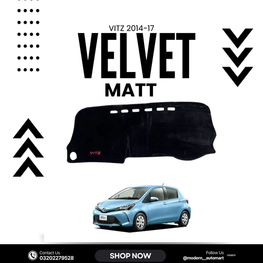 Toyota Vitz 2014 Spider Shape High Quality Velvet Dashboard Mat