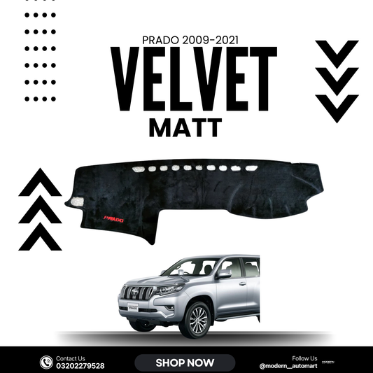 Toyota Land Cruiser Prado 2009–2020 High Quality Velvet Dashboard Mat