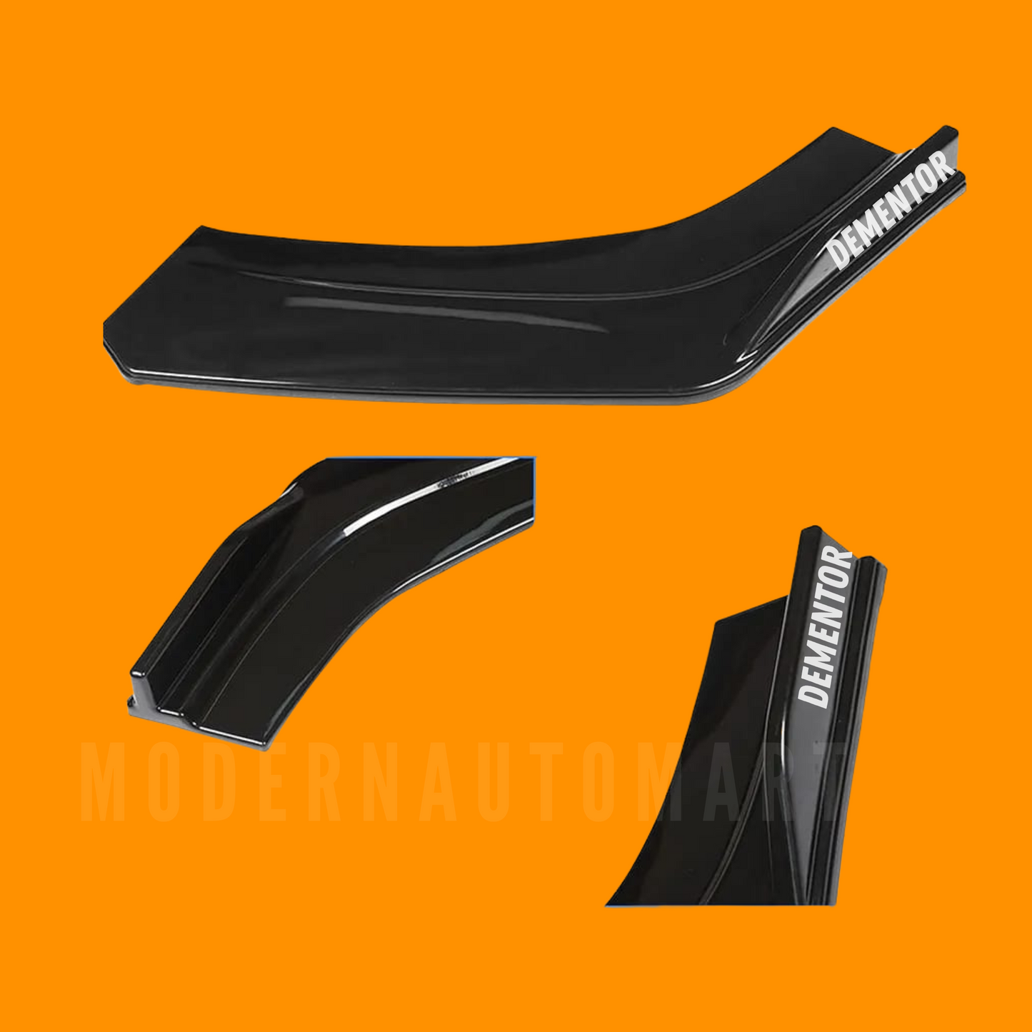 Universal Batman Style Front Bumper Splitter – 4pcs Set