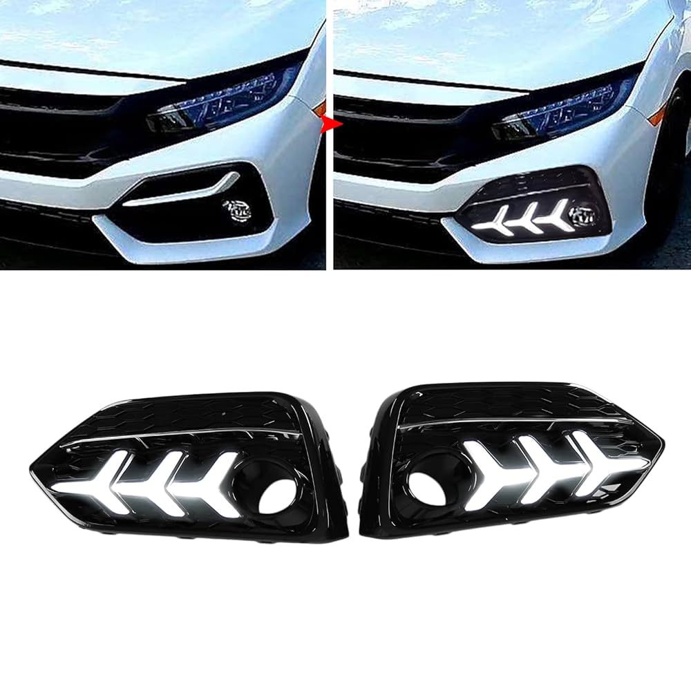 Arrow-Style LED Fog Light Covers – Honda Civic 2017–2020