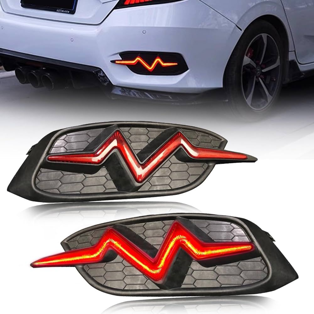Heartbeat-Style LED Rear Bumper Light – Honda Civic 2017–2021