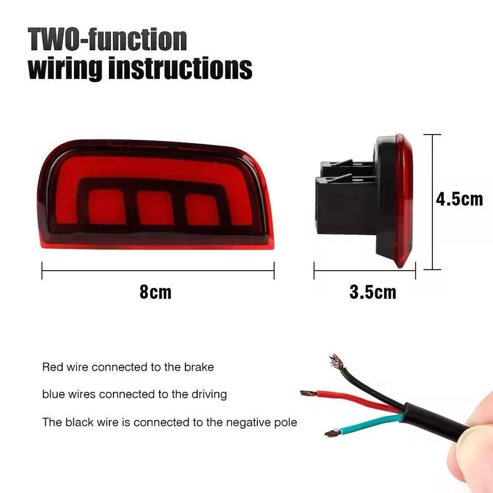 2-Piece LED Rear Bumper Reflector Tail Lights – Honda Civic 2016–2018