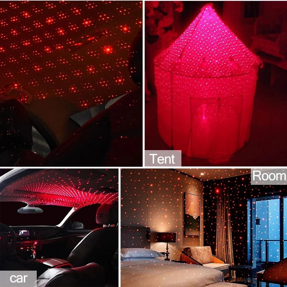 Car Roof Star Atmosphere Light, Romantic LED Star Light-Fits On All Cars