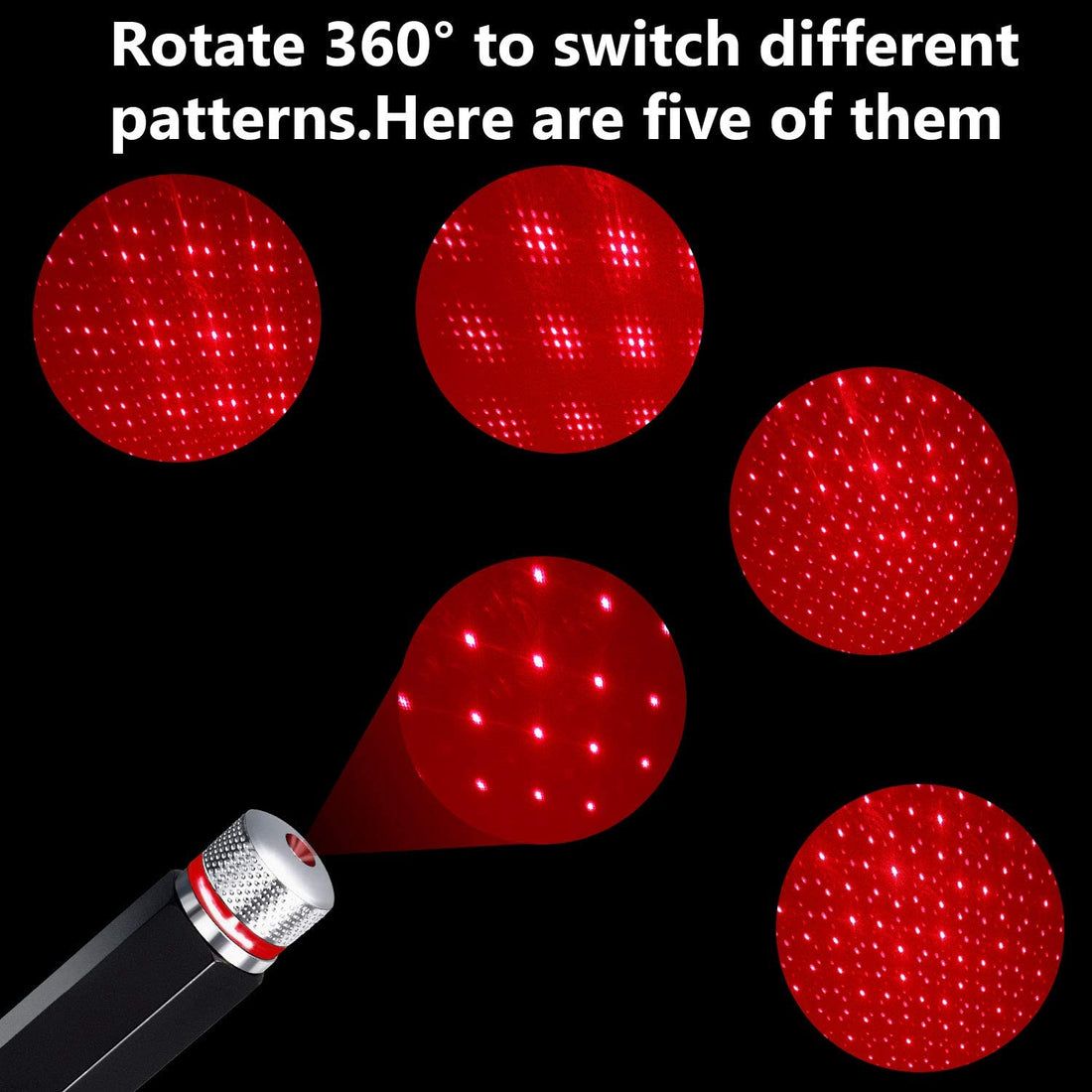 Car Roof Star Atmosphere Light, Romantic LED Star Light-Fits On All Cars