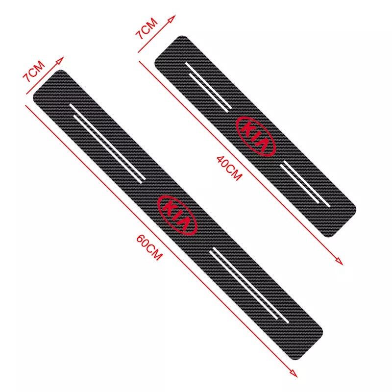 Carbon Fiber Car Door Threshold Anti-Scratch Sticker – 4Pcs Protective Strips