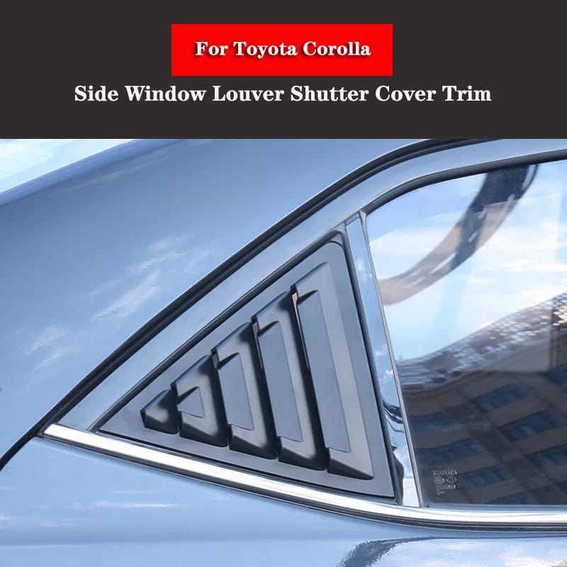 Toyota Corolla 2015-2022 Side Window Louver Shutter Covers – Black
