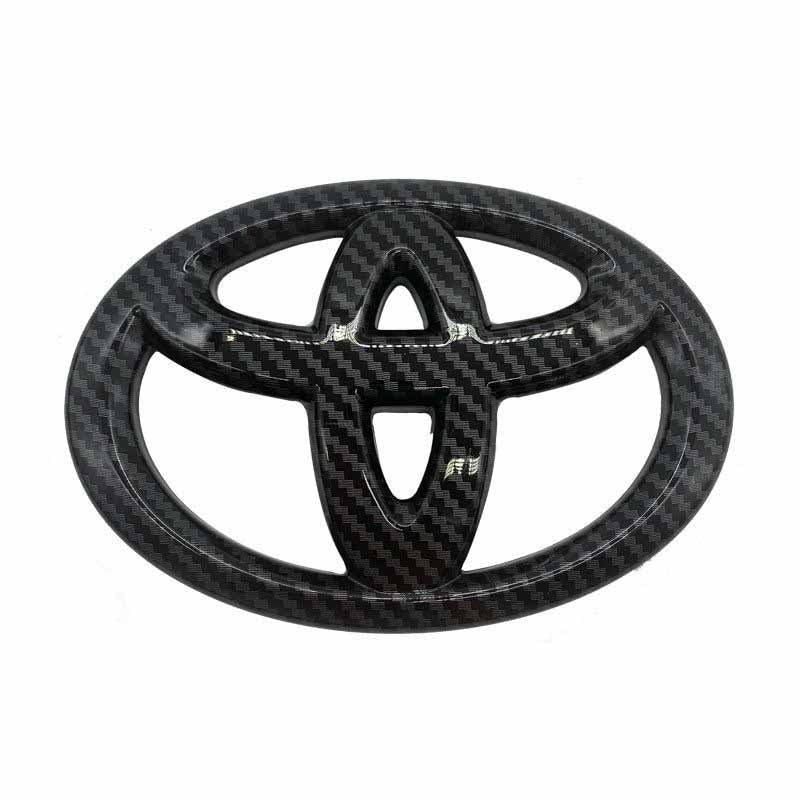 Toyota Steering Wheel Logo Cover – Carbon Fiber Style Emblem