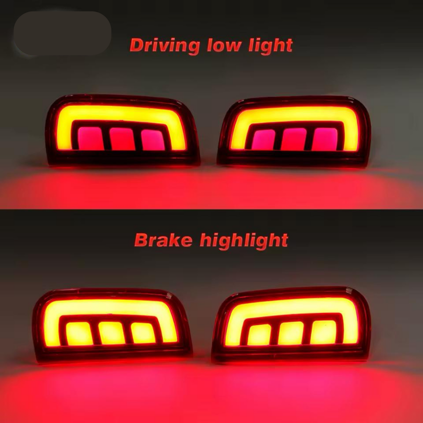 2-Piece LED Rear Bumper Reflector Tail Lights – Honda Civic 2016–2018