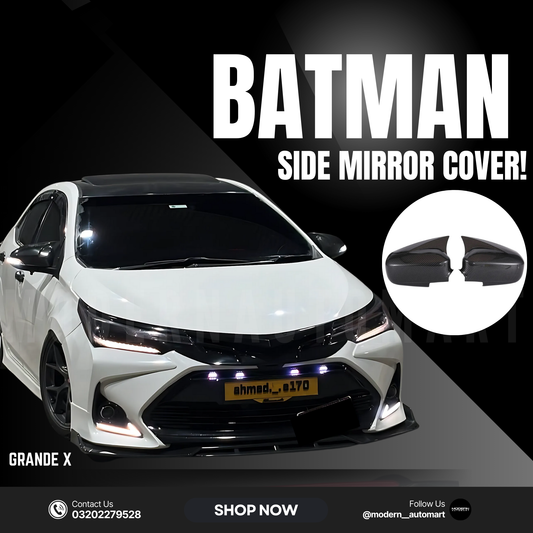 Corolla x batman style carbon fiber side mirror cover- corolla 2021-2025