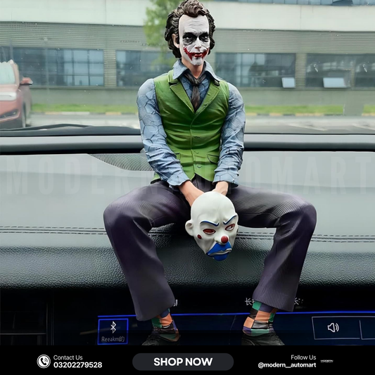 D-11 Universal Cool Resin Car Joker Statue – Large Interior Decoration Accessory (1 Pc)
