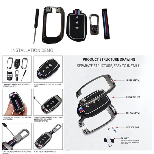 Toyota Corolla 2018–2023 Key Cover with Metal Shell