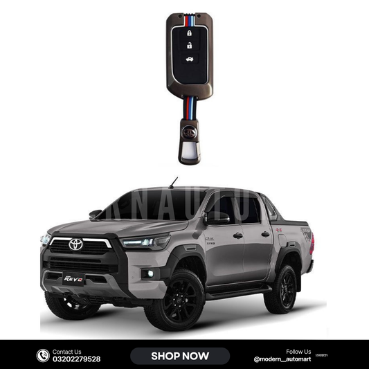 Toyota Hilux Revo Rocco 2016–2023 Key Cover with Metal Shell