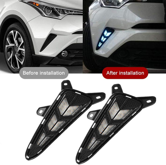 LED Daytime Running Lights – Arrow Style (Dual-Color) | Fits Toyota C-HR 2016–2019
