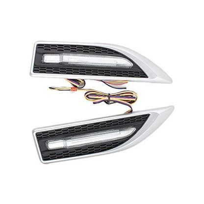 Universal LED Side Fender Light – 3-in-1 Function (White) | Fits All Cars