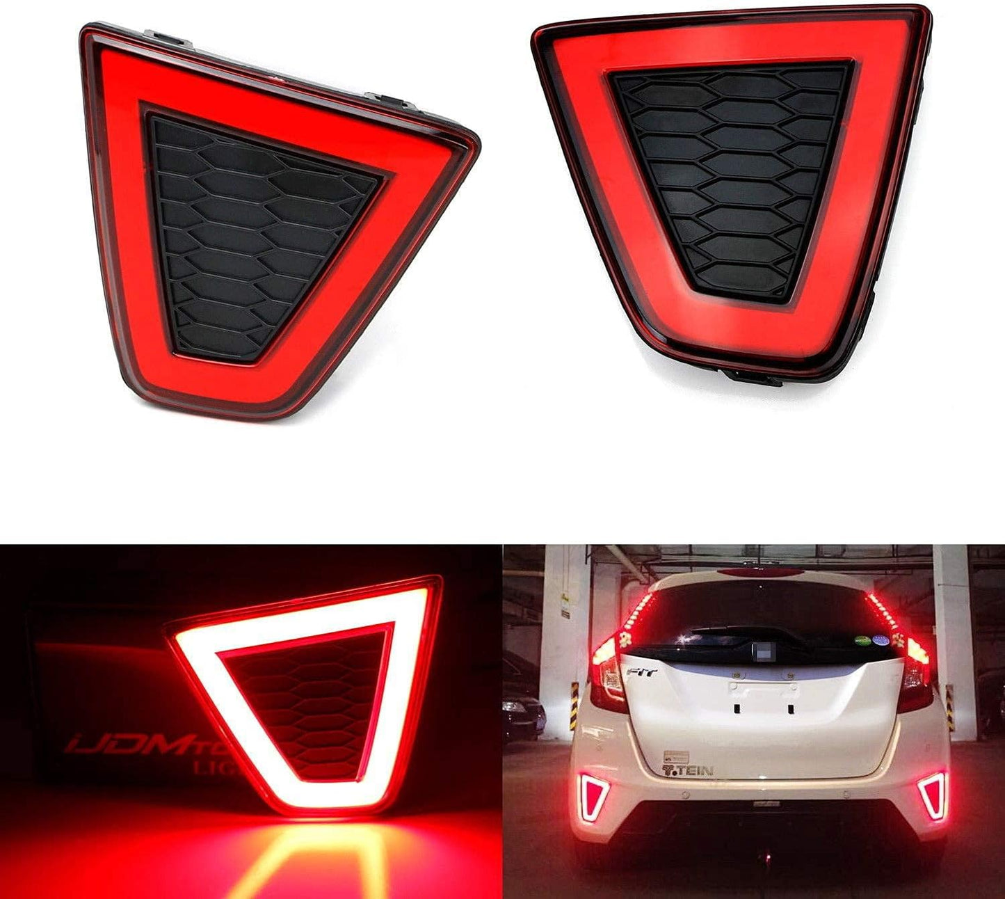 LED Rear Bumper Reflector Lamps | Fits Honda Fit 2015–2017