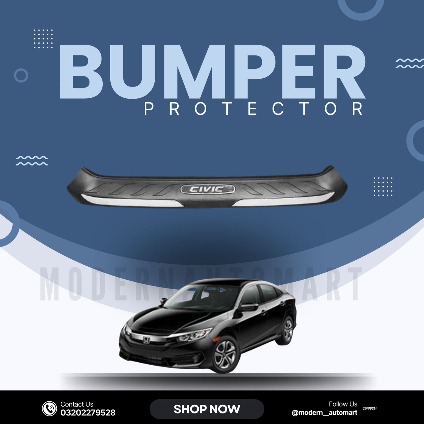 Honda Civic 2016–2021 Rear Bumper Protector