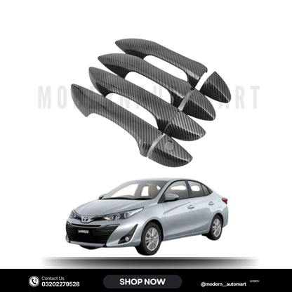 Toyota Yaris Sedan Carbon Fiber Door Handle Covers