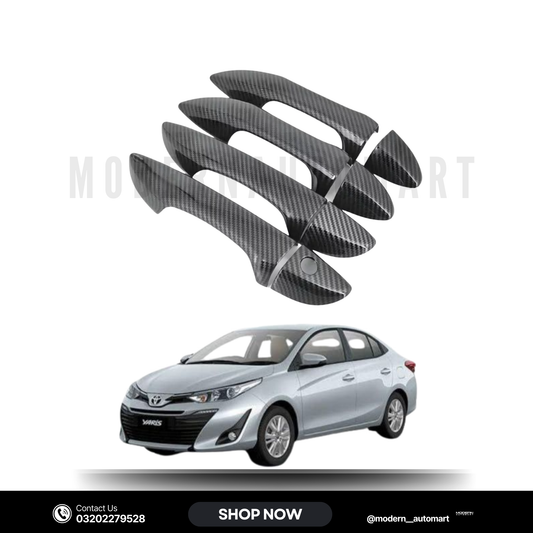 Toyota Yaris Sedan Carbon Fiber Door Handle Covers