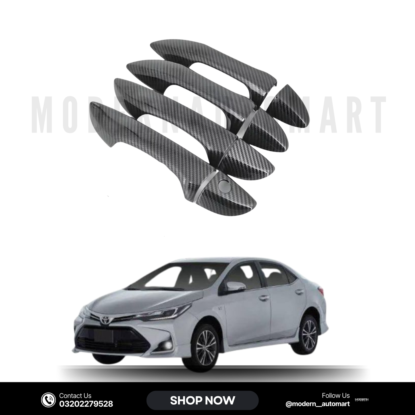 Toyota Corolla Grande X Carbon Fiber Door Handle Covers