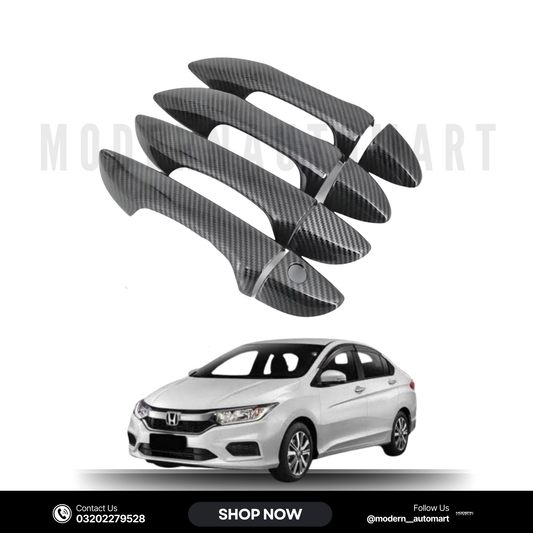 Honda City New Shape Carbon Fiber Door Handle Covers