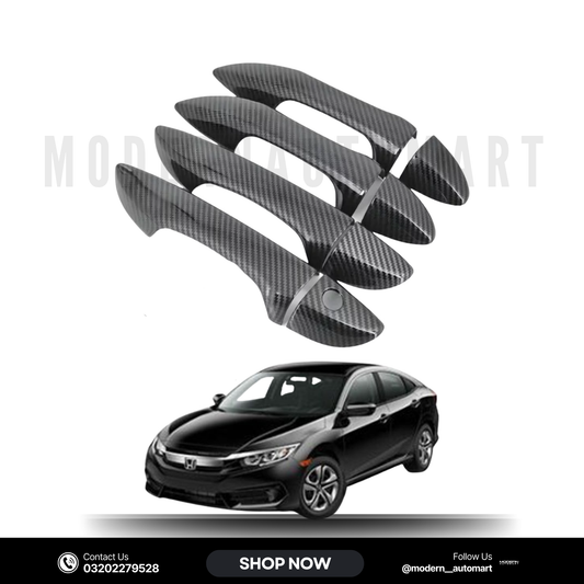 Honda Civic X Carbon Fiber Door Handle Covers