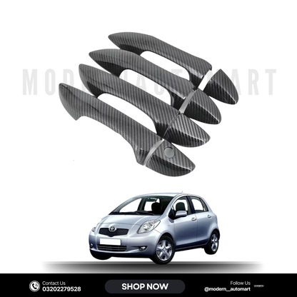 Toyota Vitz 2006–2017 Carbon Fiber Door Handle Covers