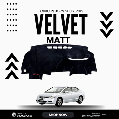 Honda Civic Reborn High Quality Velvet Dashboard Mat