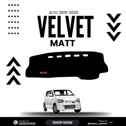 Suzuki Alto New Shape 2019–2025 High Quality Velvet Dashboard Mat