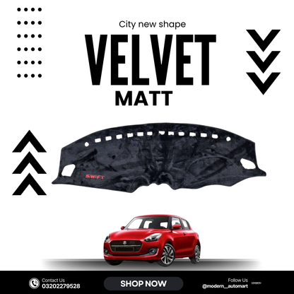 Suzuki Swift New Shape 2022–2025 High Quality Velvet Dashboard Mat