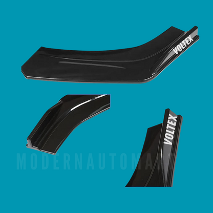 Universal Car Front Bumper Splitter 3 Piece – ABS Plastic