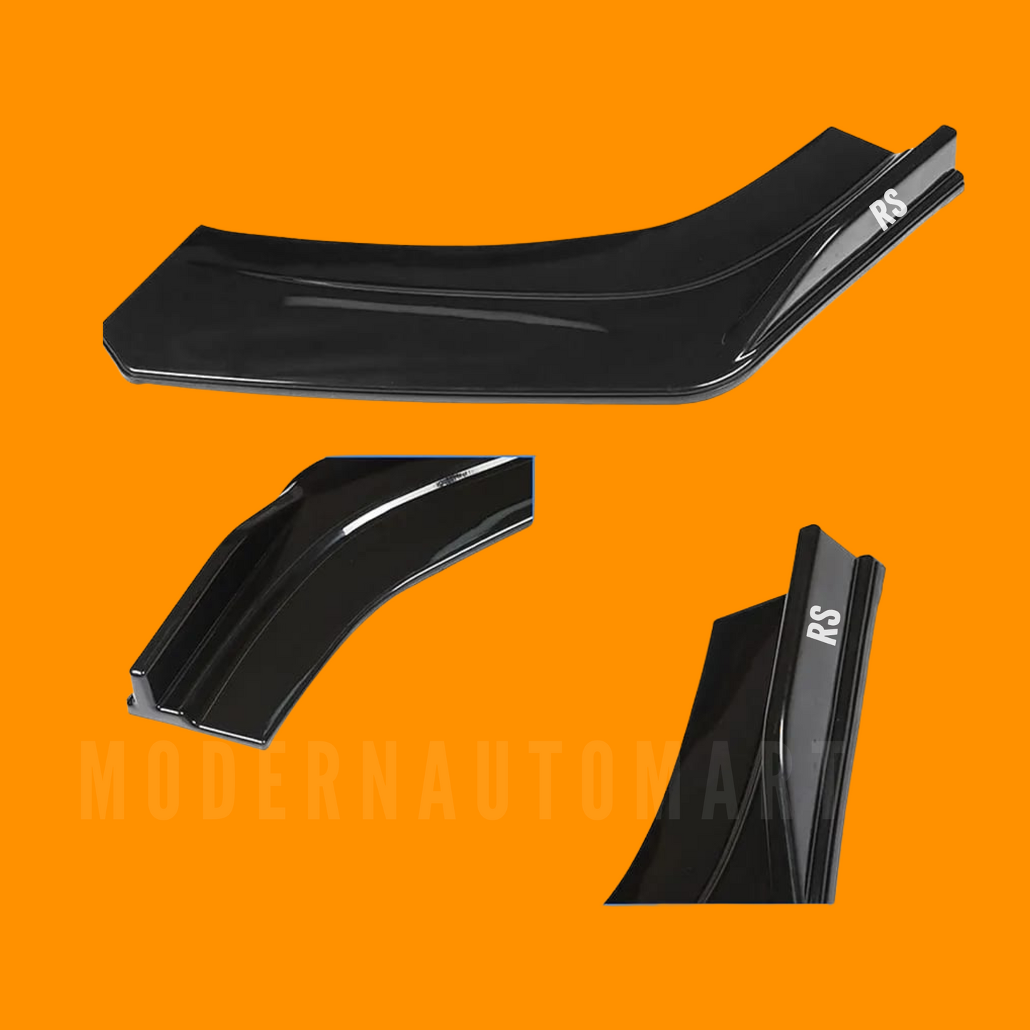 Universal Batman Style Front Bumper Splitter – 4pcs Set