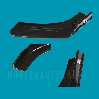 Universal Car Front Bumper Splitter 3 Piece – ABS Plastic