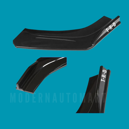 Universal Car Front Bumper Splitter 3 Piece – ABS Plastic