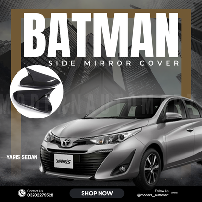 Yaris Sedan Batman Style Side Mirror Cover-CARBON FIBER