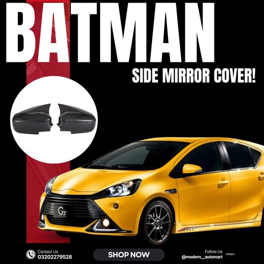 Toyota Aqua 2012-2021 Batman Style Carbon Fiber Side Mirror Cover