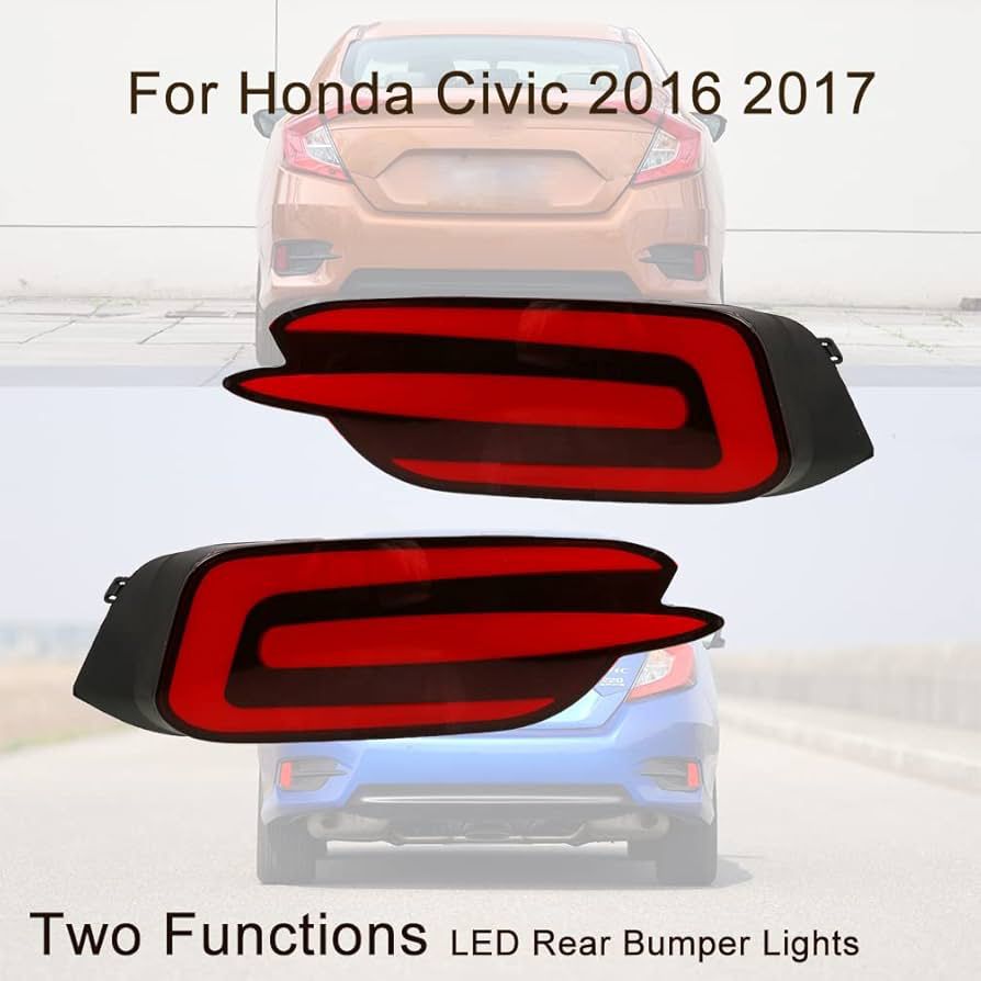Lava-Style LED Rear Bumper Light – Honda Civic 2016–2021