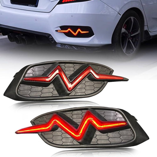Heartbeat-Style LED Rear Bumper Light – Honda Civic 2017–2021