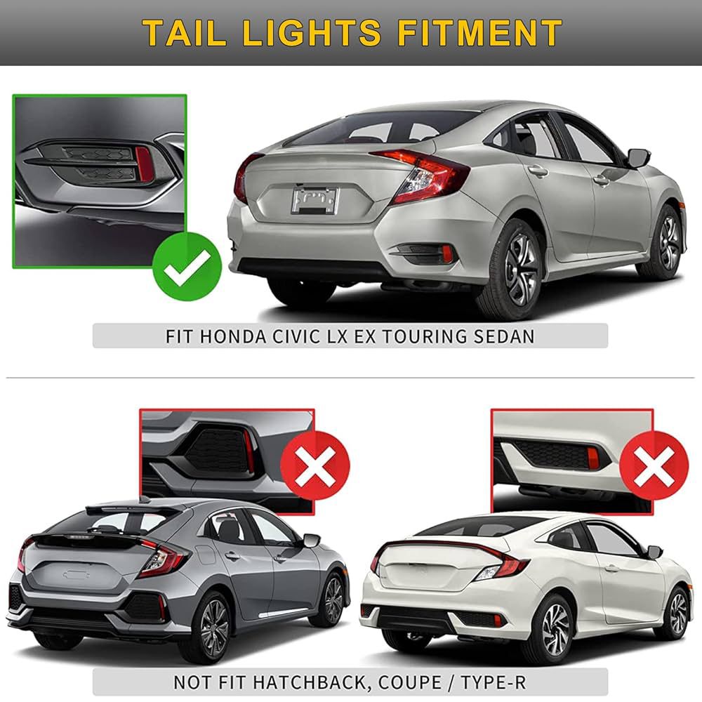 Heartbeat-Style LED Rear Bumper Light – Honda Civic 2017–2021