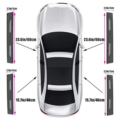 Carbon Fiber Car Door Threshold Anti-Scratch Sticker – 4Pcs Protective Strips