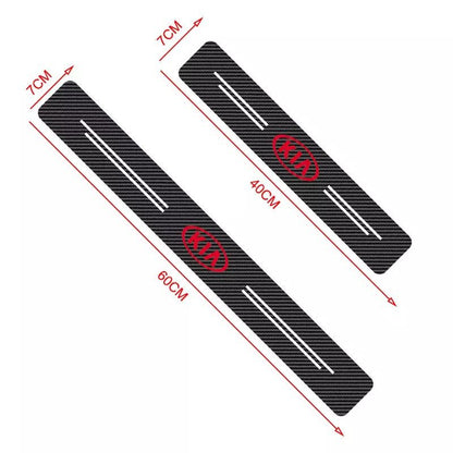 Carbon Fiber Car Door Threshold Anti-Scratch Sticker – 4Pcs Protective Strips