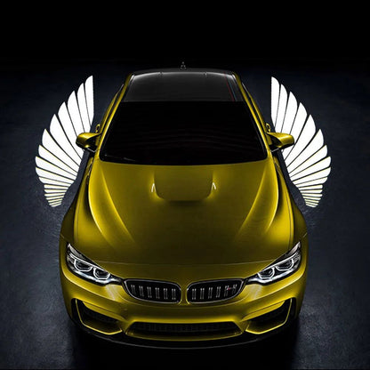 Universal Car Rearview Mirror Side LED Angel Wing Light Dynamic Projection Lamp (2 Pieces)