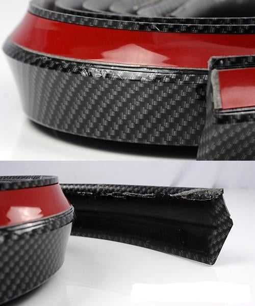 Universal Car Front Bumper Rubber Lip – Carbon Fiber Look