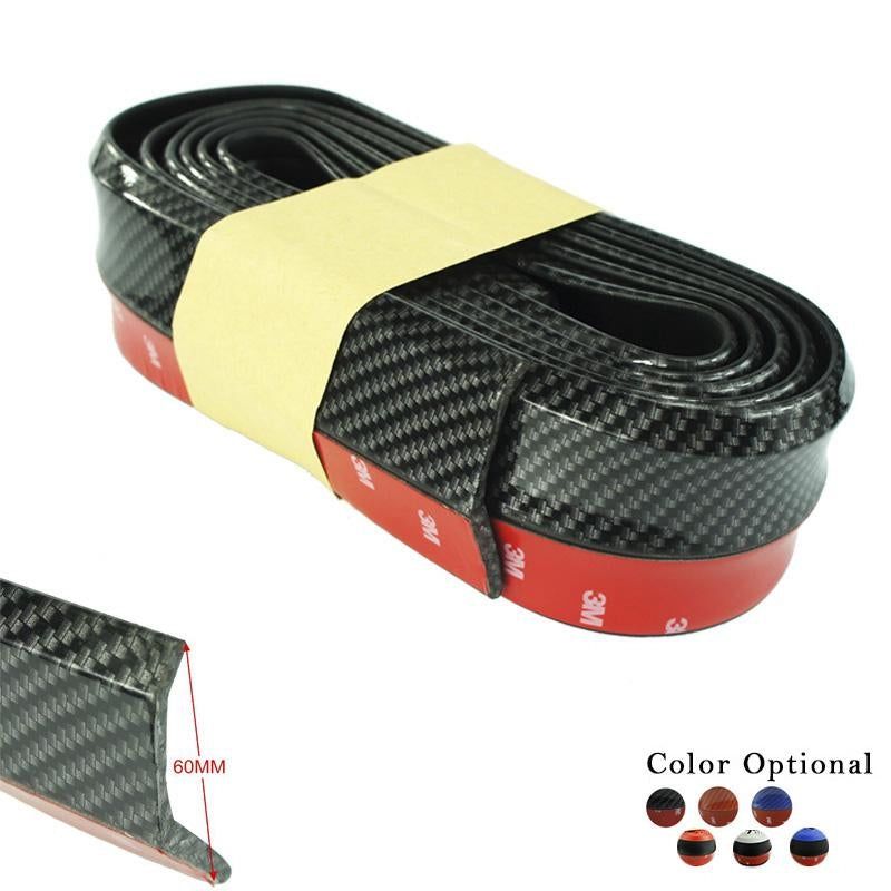 Universal Car Front Bumper Rubber Lip – Carbon Fiber Look