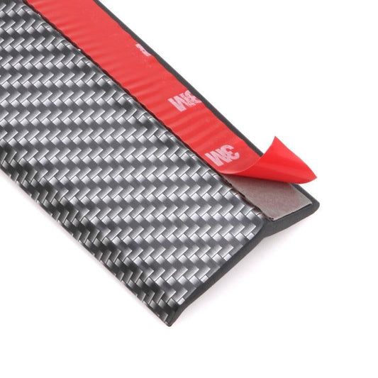 Universal Car Front Bumper Rubber Lip – Carbon Fiber Look