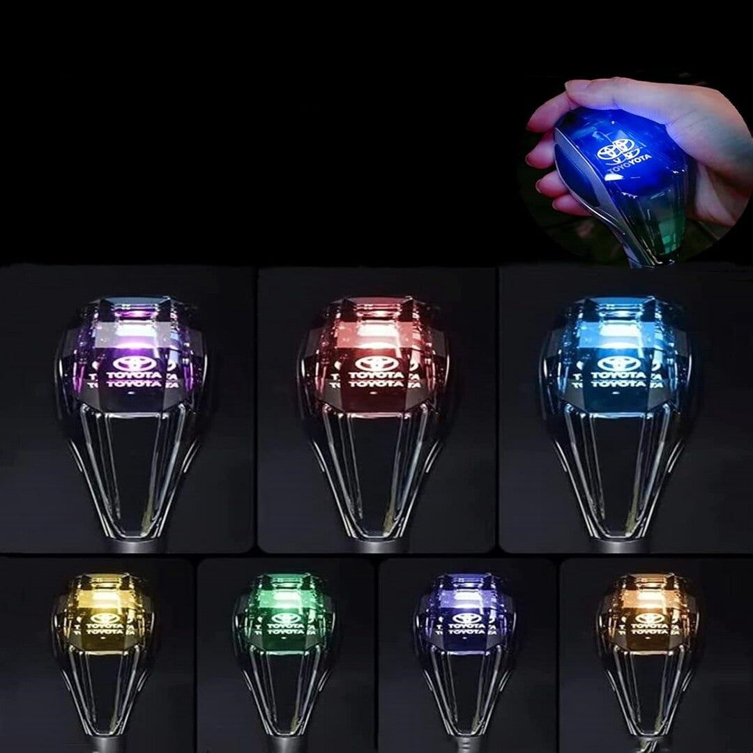 Universal Toyota Crystal Shape LED Gear Knob – Touch Activated Car Handball (1 Pc)
