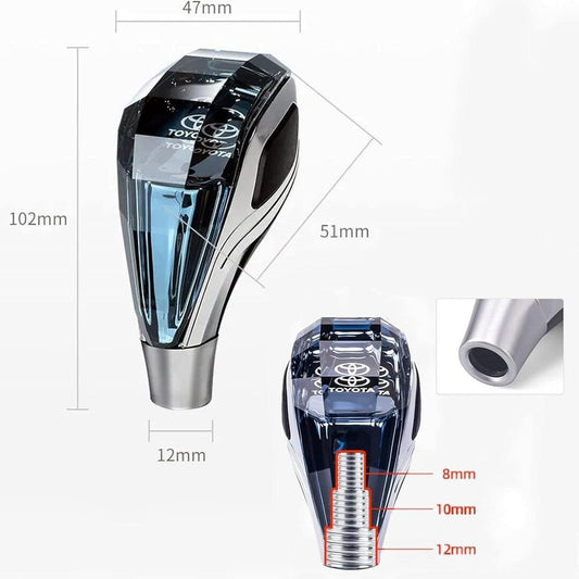 Universal Toyota Crystal Shape LED Gear Knob – Touch Activated Car Handball (1 Pc)
