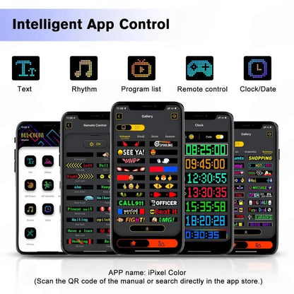 Matrix Panel Car LED Display – Flexible Screen with Emoji & Text Display, Bluetooth APP + Remote Control (1 Pc)