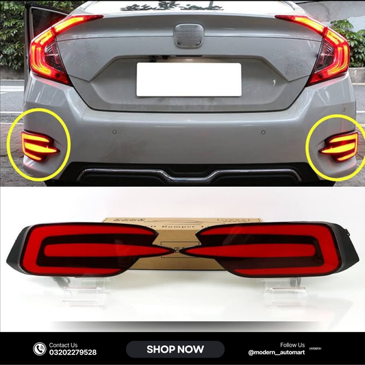 Lava-Style LED Rear Bumper Light – Honda Civic 2016–2021